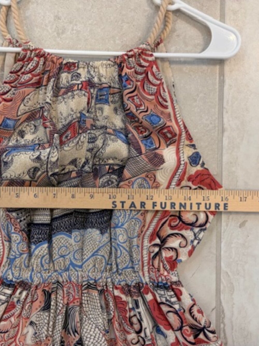 Anthropologie Floreat 100% Silk Women's Dress Size Small Nautical Rope Coastal - Picture 10 of 11